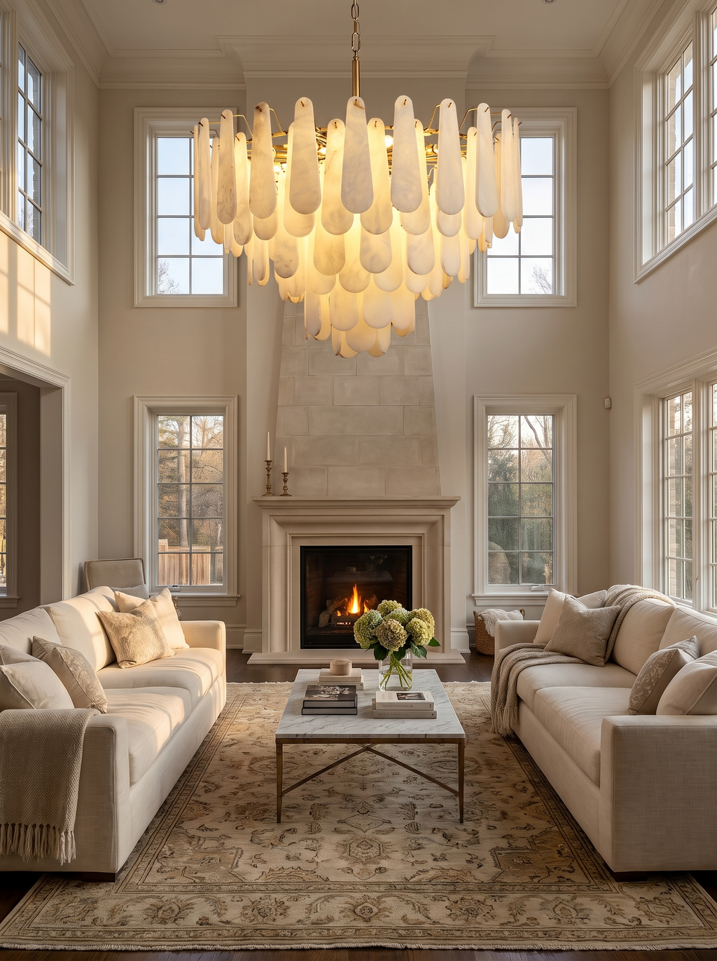 HALLOW chandelier light from the perimeter
