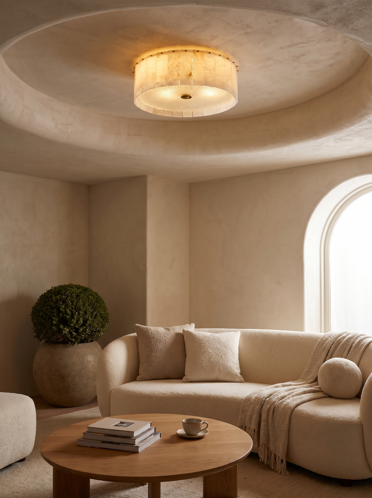 MIST rounded ceiling light silhouette
