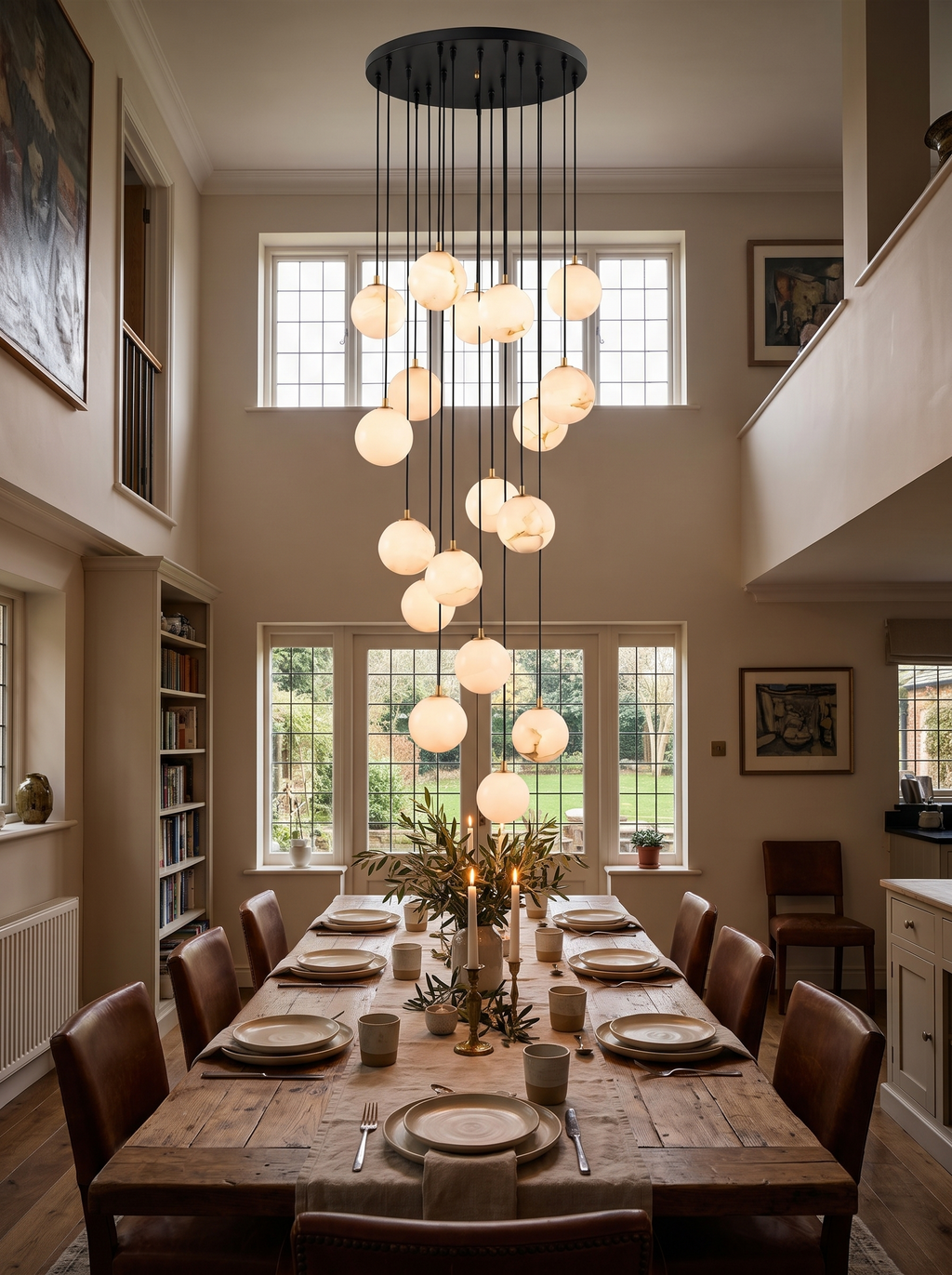 RIVULET alabaster cascade chandelier
