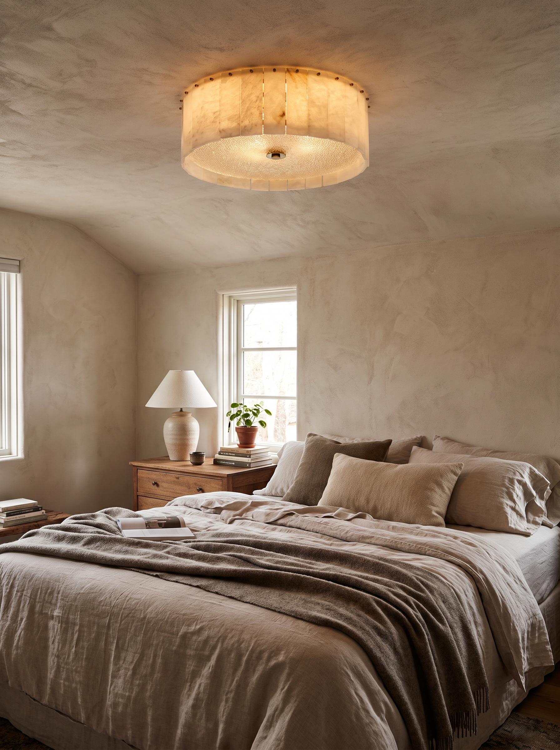 MIST alabaster ceiling light pieces
