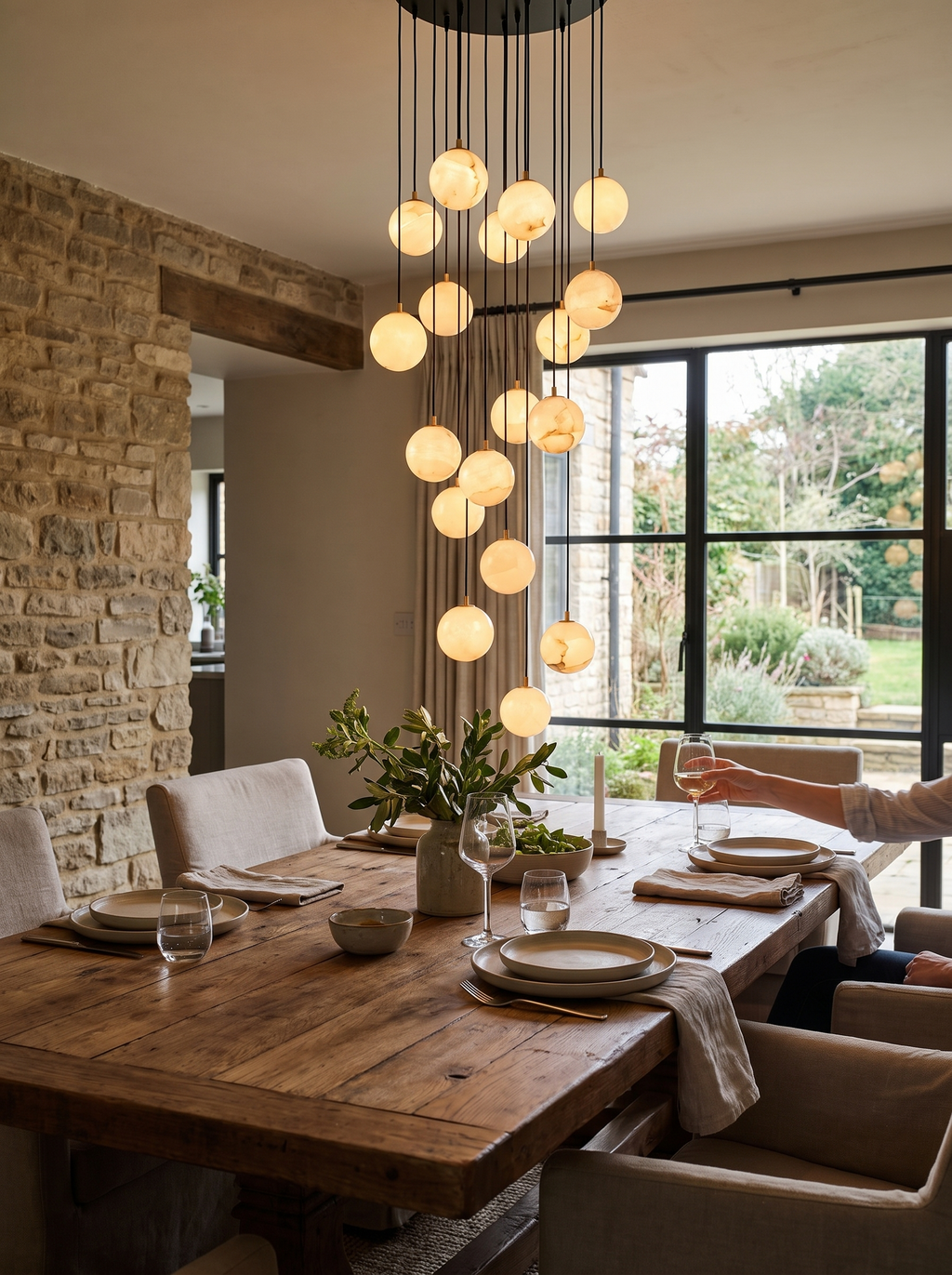 RIVULET alabaster globes glowing