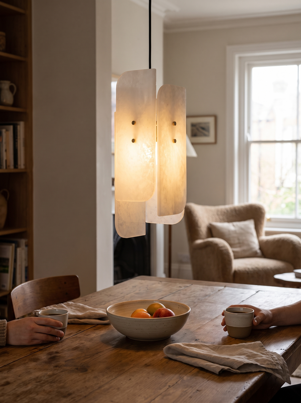 TERRACE pendant light between panel gaps
