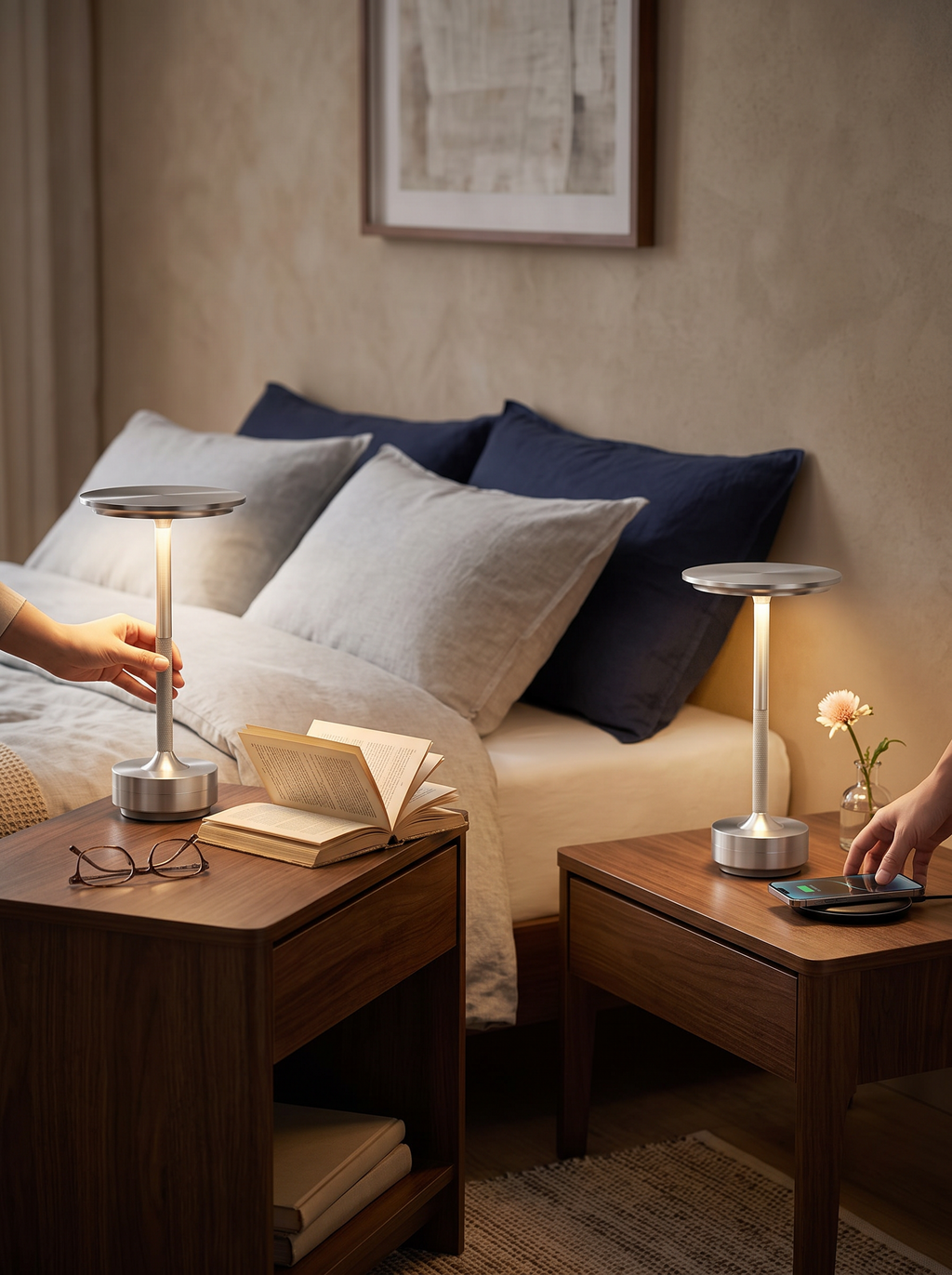 GOODNEST EMBER pair of lamps at either end of a table