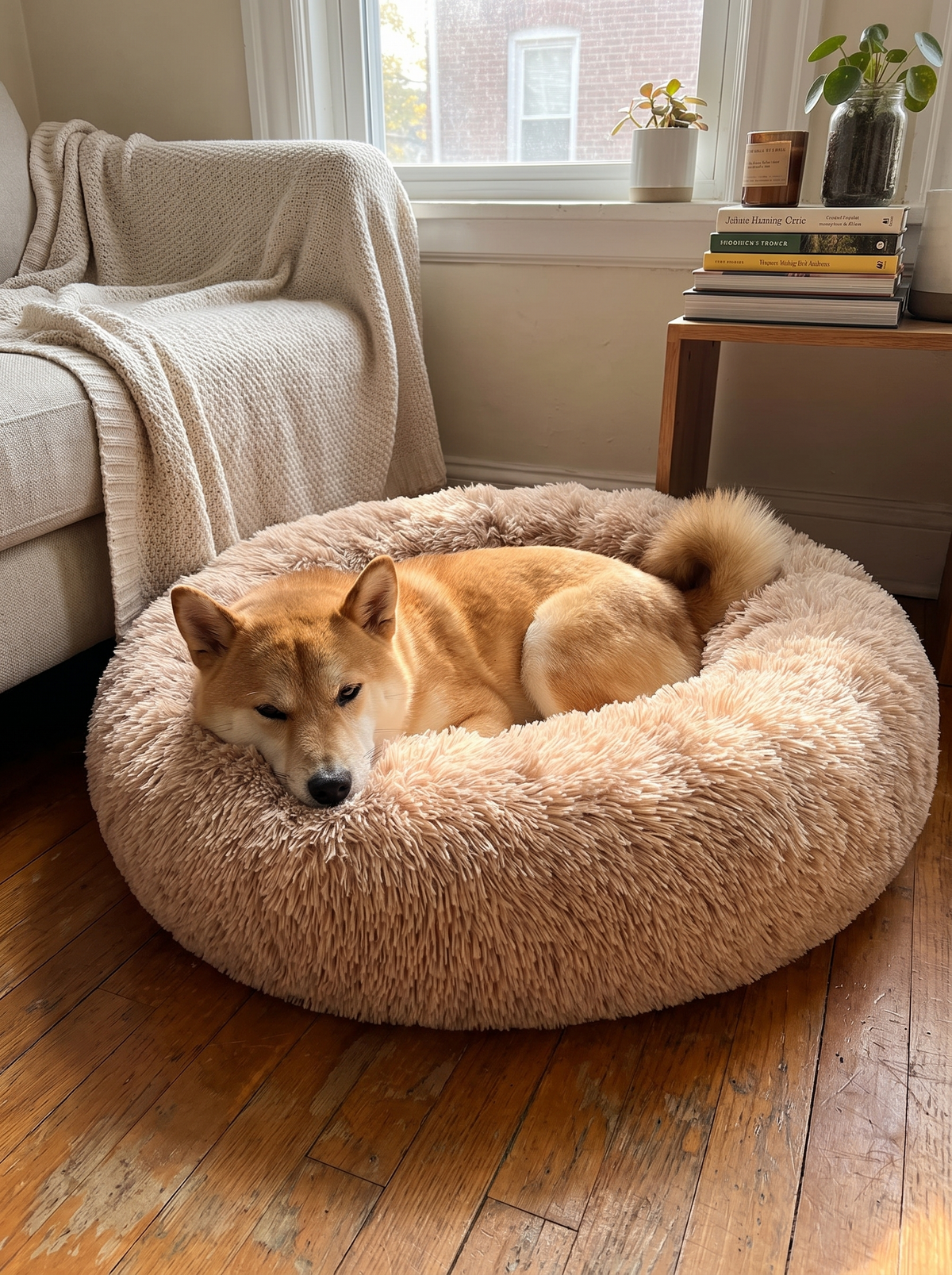 GOODNEST NEST dog resting its chin on the raised rim