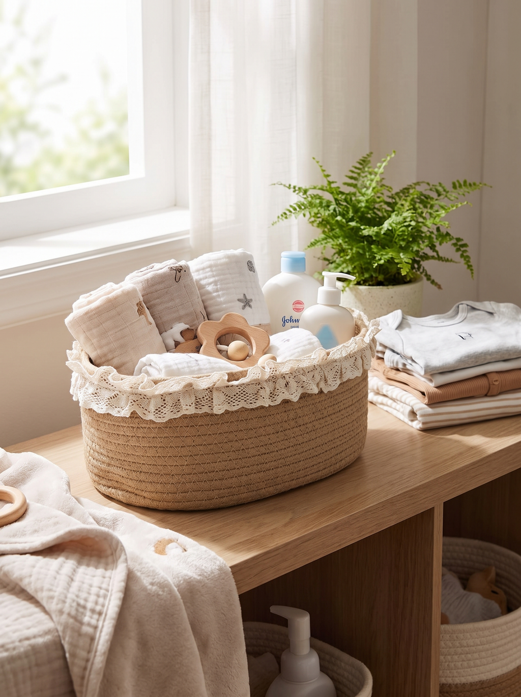 WEAVE cotton rope baskets on a shelf