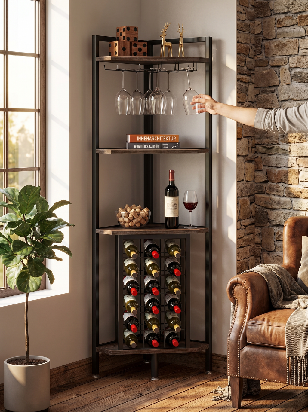 GOODNEST CORK stemware hanging upside down