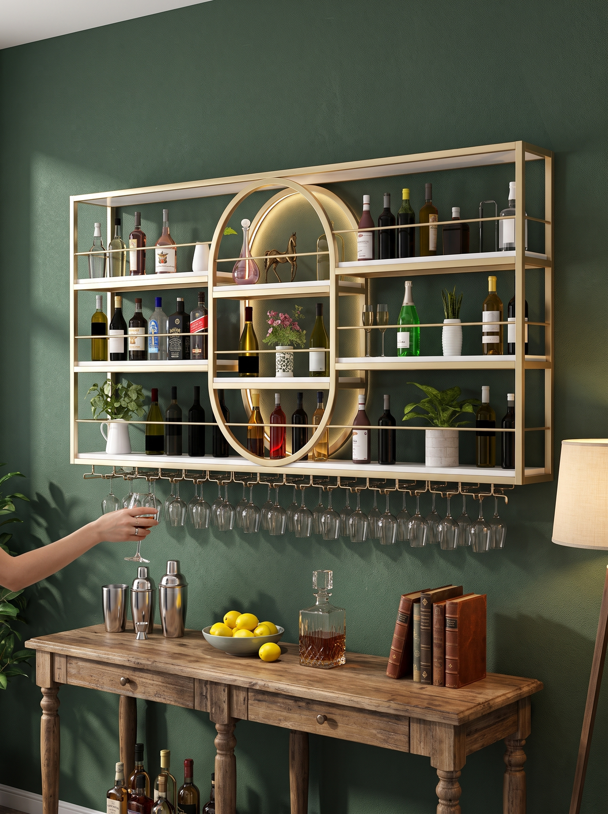 GOODNEST RIDGE wall mounted wine rack using no floor space