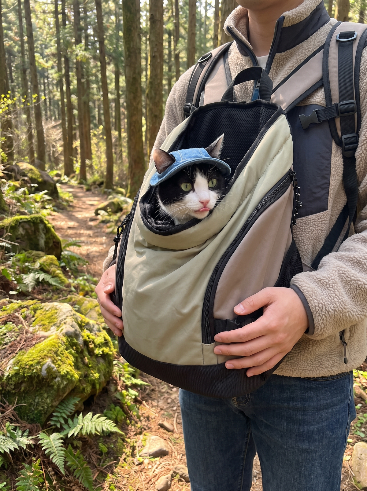 GOODNEST SATCHEL worn on the front like a baby carrier