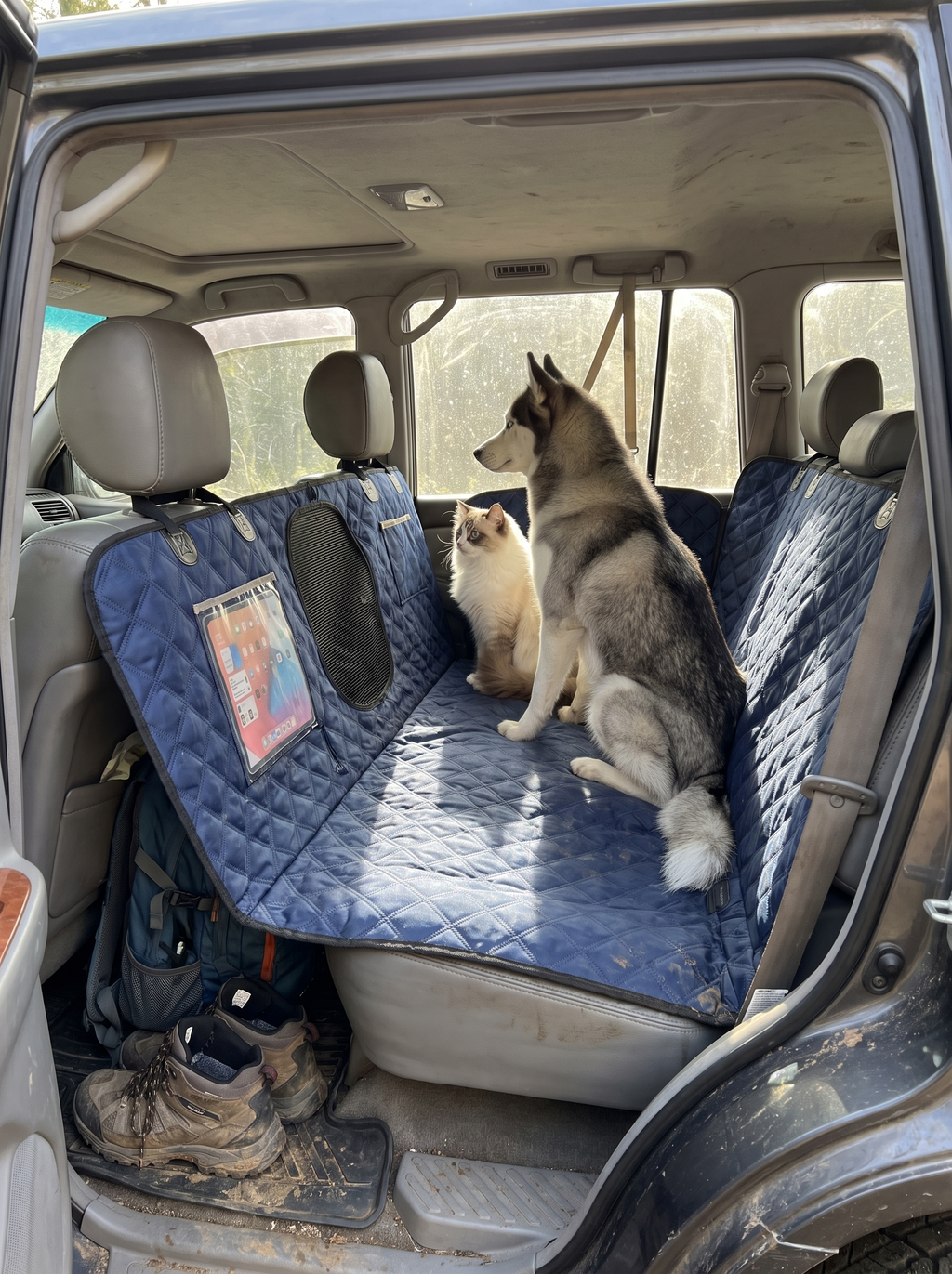 GOODNEST HAUL cover in daily use with a dog aboard