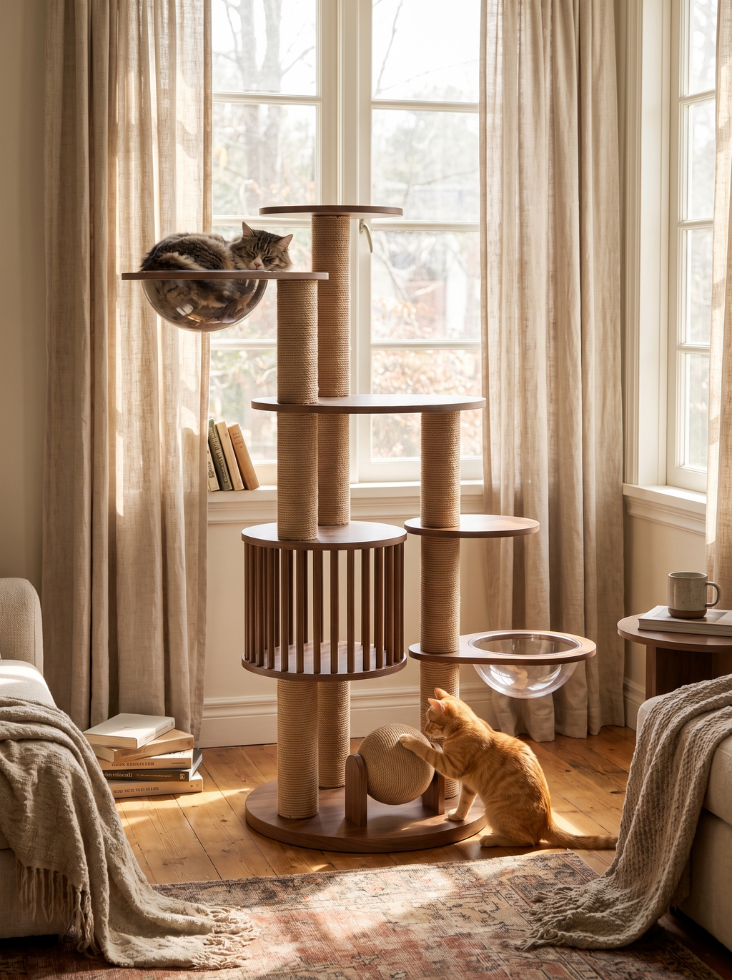 GOODNEST CANOPY two cats on separate levels