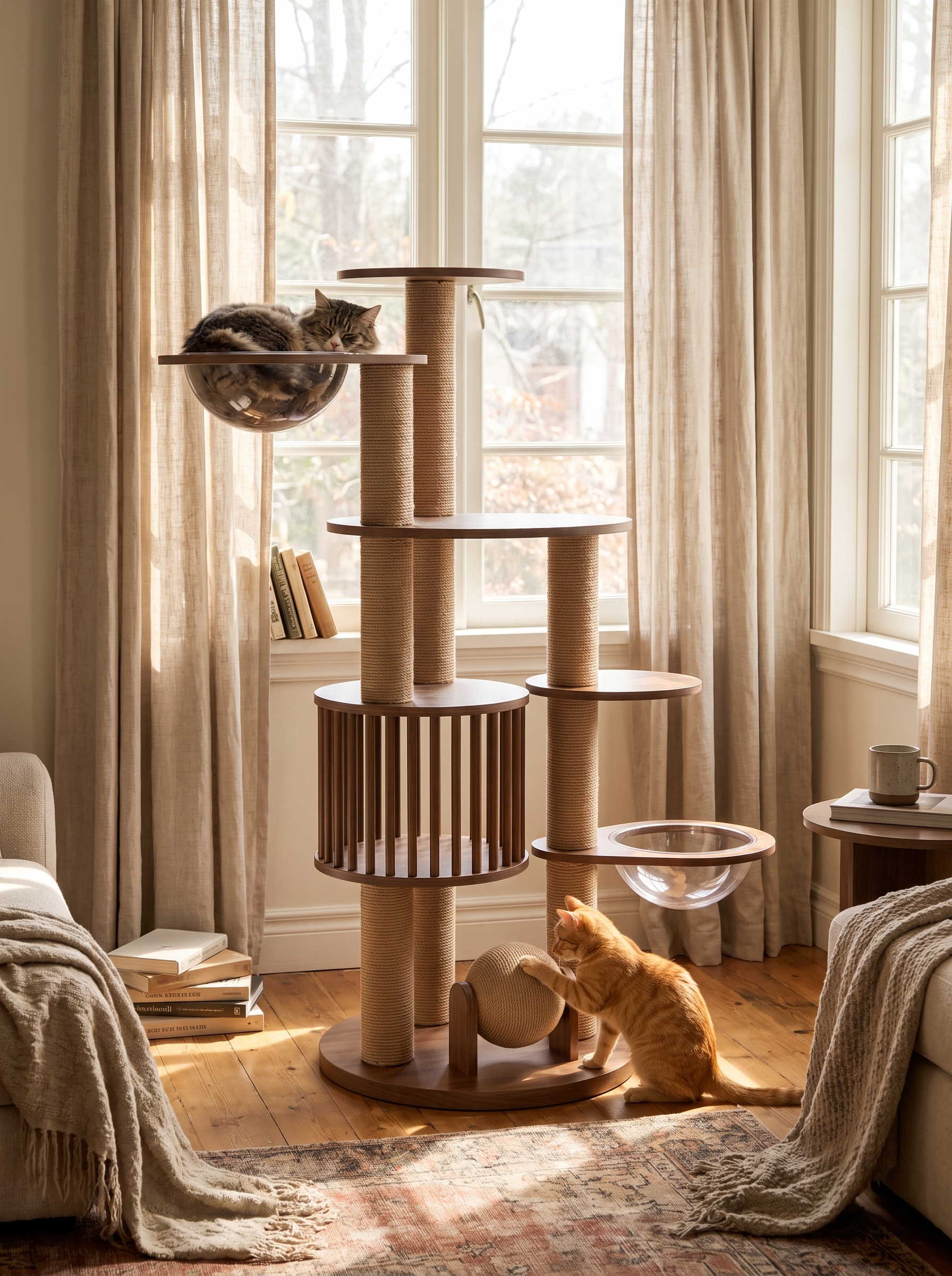 GOODNEST CANOPY two cats on separate levels