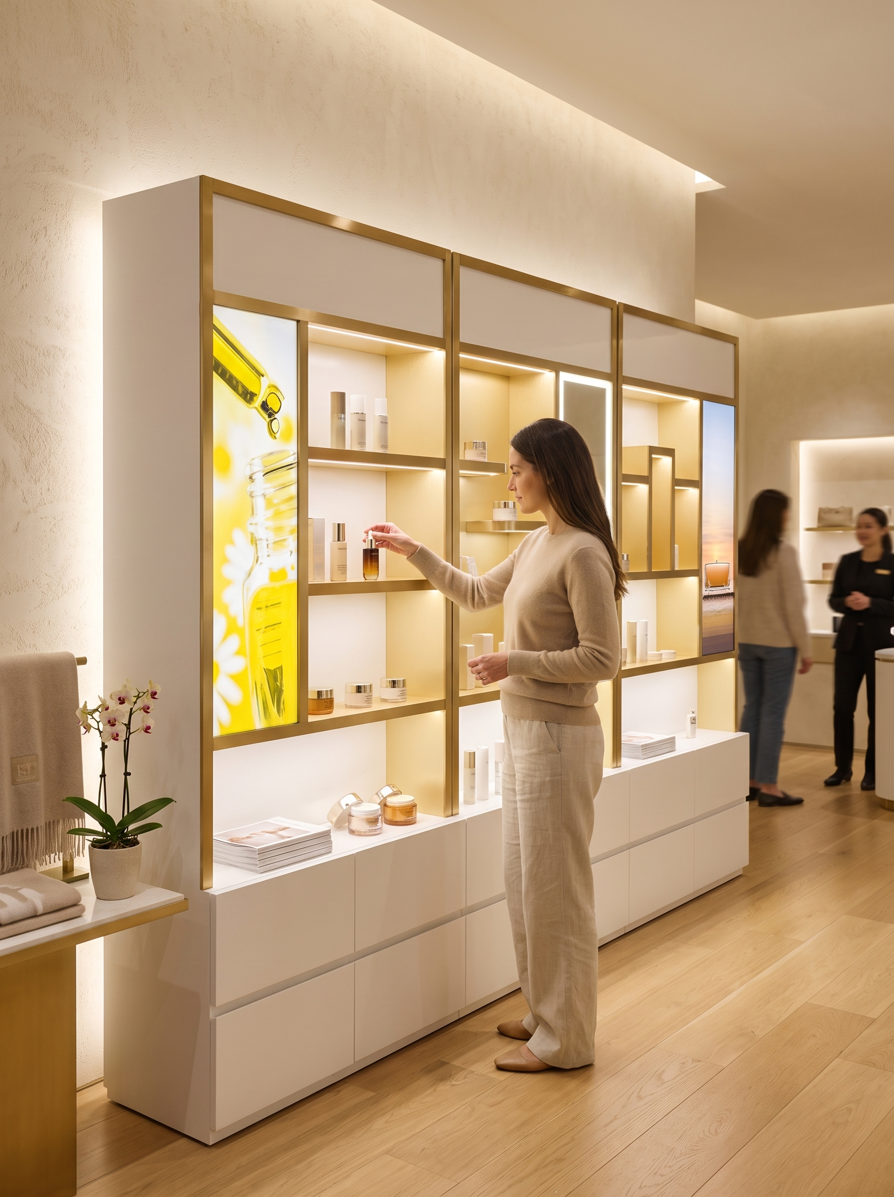 GOODNEST GALLERY handled by customers in a salon