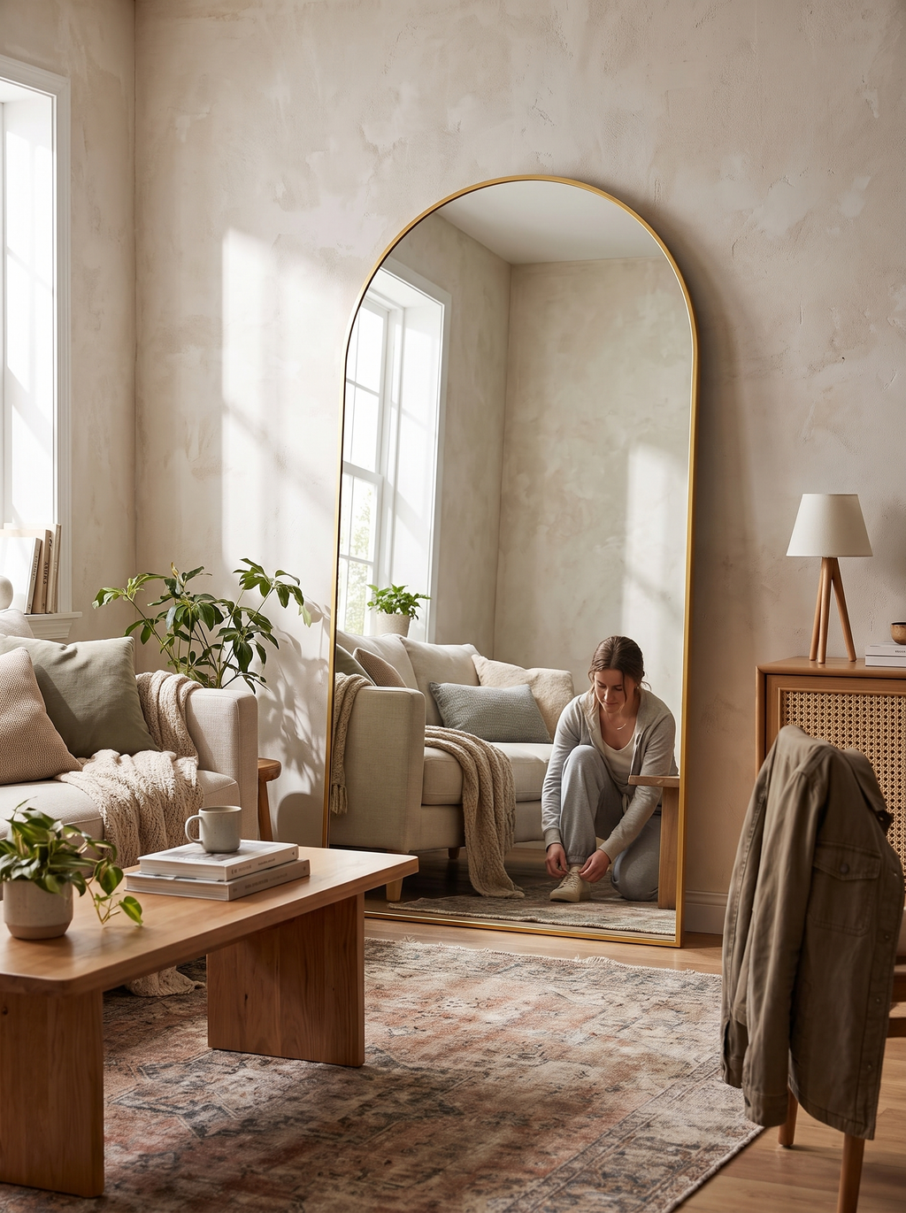 GoodNest Vista 58 inch arch floor mirror