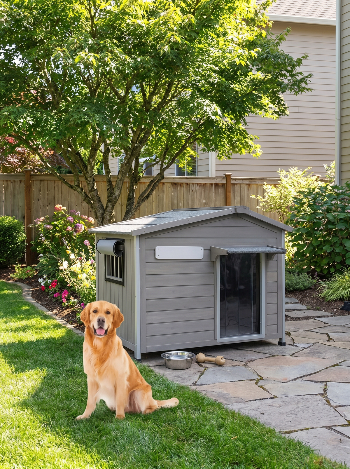 GOODNEST KENNEL side lifted open for cleaning