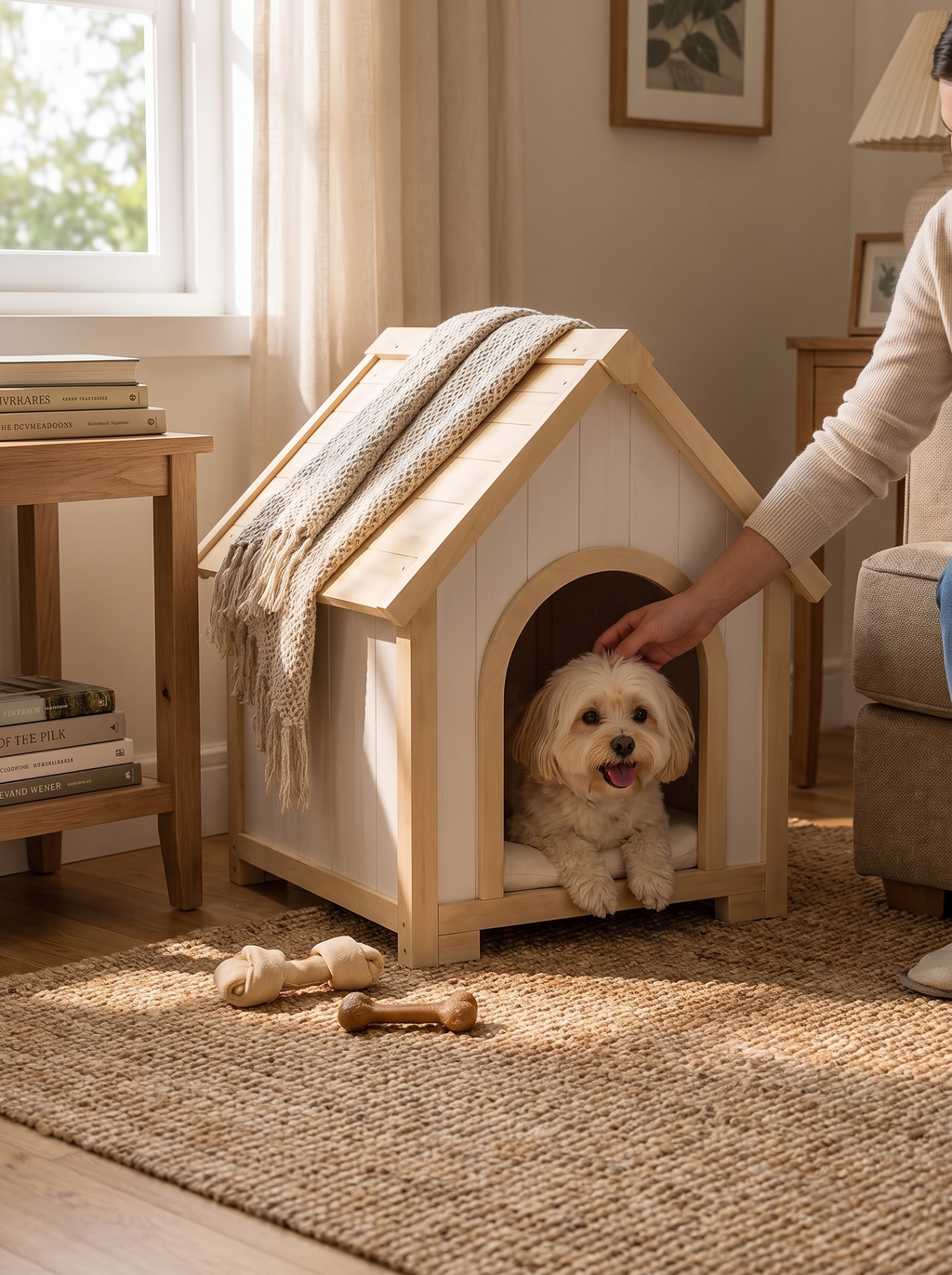 GOODNEST HUTCH sitting as furniture in a living room corner