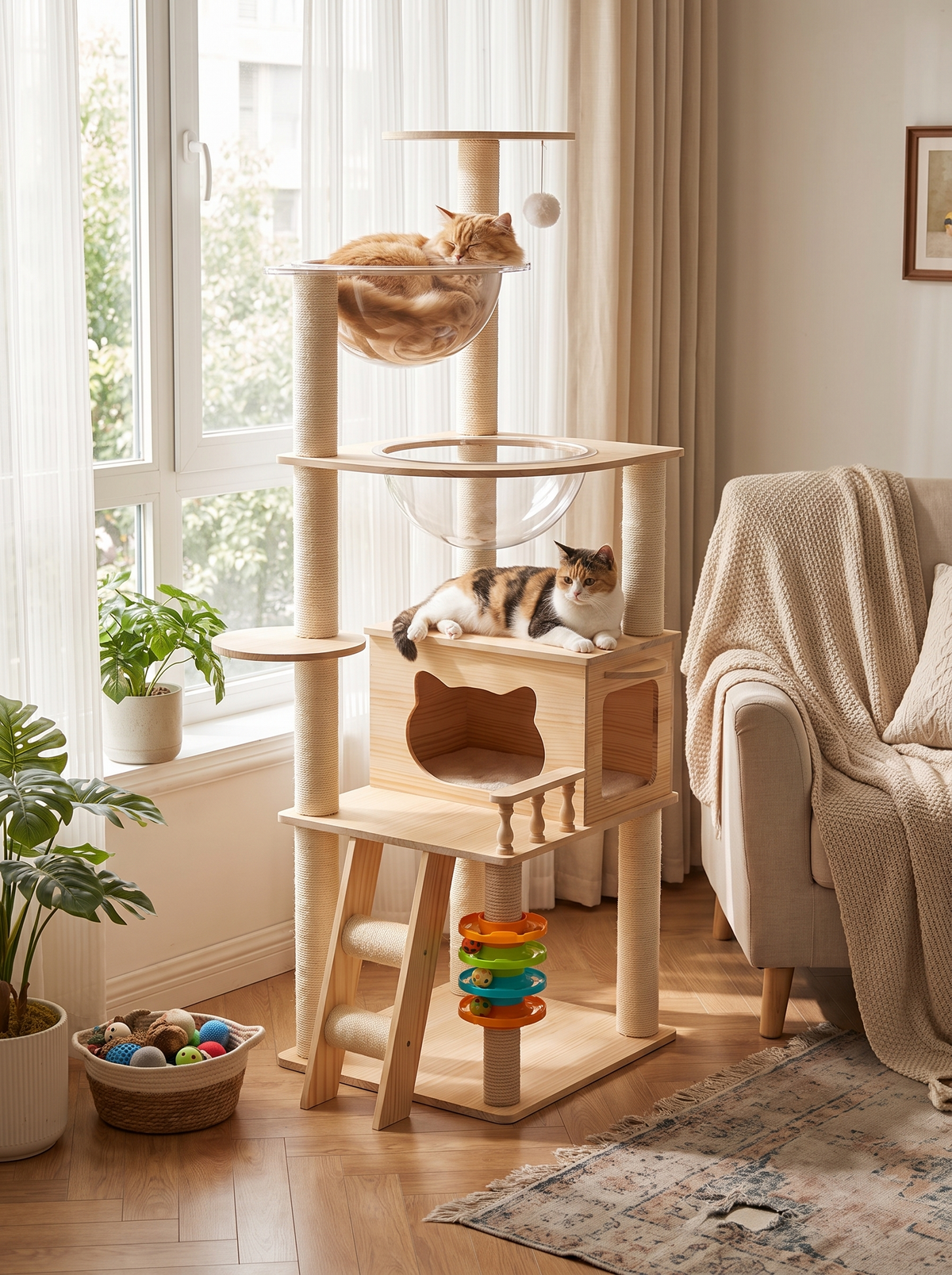GoodNest Branch cat tower hammock detail